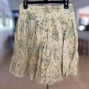 Forever 21 Cream Skater Mini Skirt